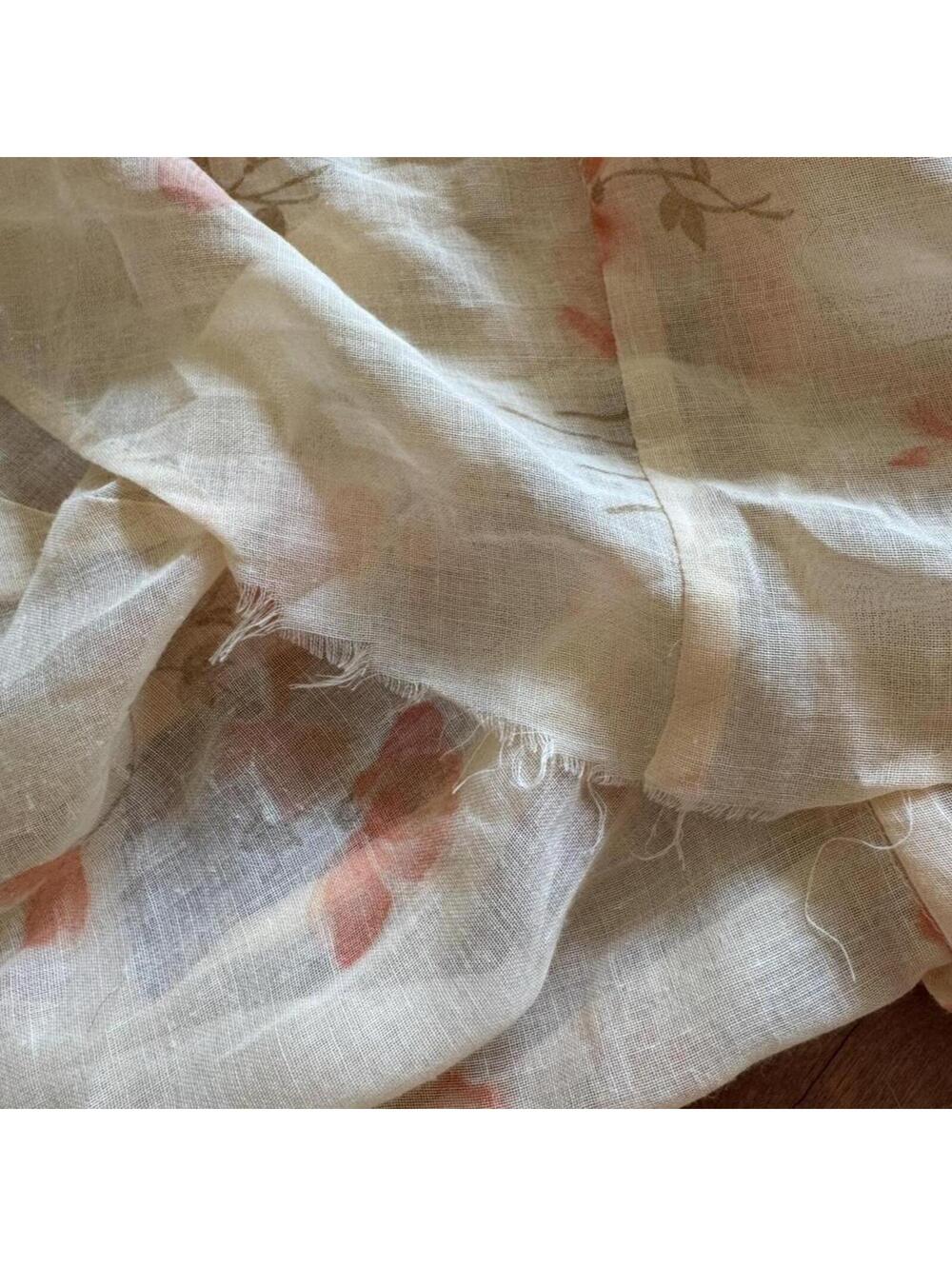 Vintage 70s sheer floral prairie dress Sz M/L - Picture 8 of 8